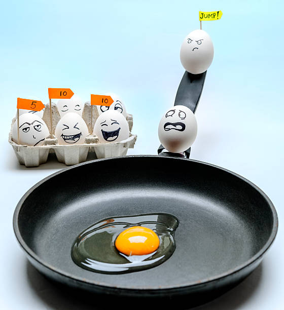 Frying food with cooking oil and heat